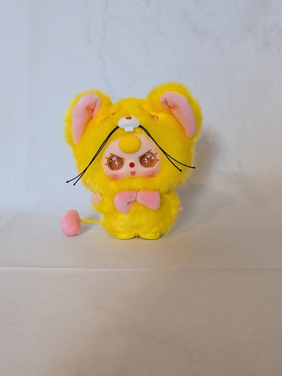cureplaneta Other - Plush Yellow & Pink Small Pet Toy — Soft Decorative Companion